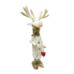 Renifer Łoś Figurka Świąteczna w ubranku 51cm